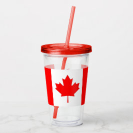 Patriottische acryltumbler met vlag van Canada Acryl Drinkbeker