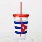 Patriottische acryltumbler met vlag van Cuba Acryl Drinkbeker (Rechts)