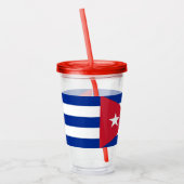 Patriottische acryltumbler met vlag van Cuba Acryl Drinkbeker (Links)