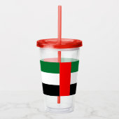 Patriottische acryltumbler met vlag van de VAE Acryl Drinkbeker (Rechts)
