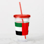 Patriottische acryltumbler met vlag van de VAE Acryl Drinkbeker (Links)
