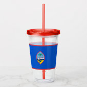 Patriottische acryltumbler met vlag van Guam Acryl Drinkbeker (Voorkant)