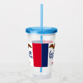 Patriottische acryltumbler met vlag van Iowa Acryl Drinkbeker (Rechts)