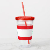 Patriottische acryltumbler met vlag van Libanon Acryl Drinkbeker (Links)