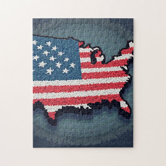 Patriottische Activiteit met Verborgen Afbeelding Legpuzzel (Verticaal)