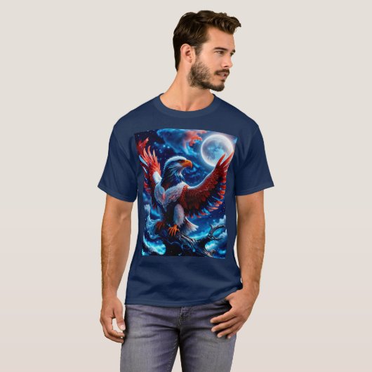 Patriottische adelaar 1 t-shirt (Voorkant volledig)