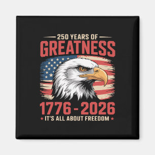 Patriottische Adelaar 250 Jaar Amerikaanse Vlag 25 Magneet