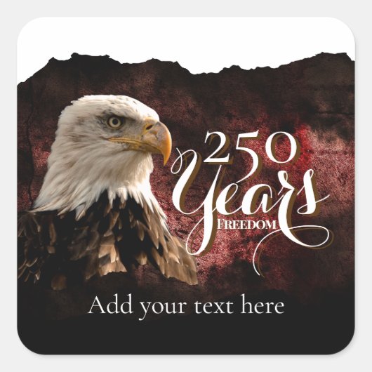 Patriottische Adelaar 250 Jaar Sticker (Voorkant)