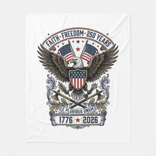 Patriottische Adelaar 250 Jaar Vintage Vrijheid Fleece Deken