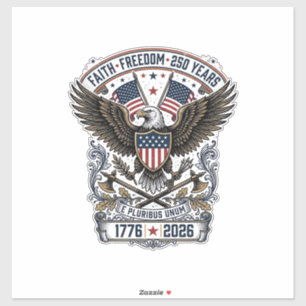 Patriottische Adelaar 250 Jaar Vintage Vrijheid Sticker
