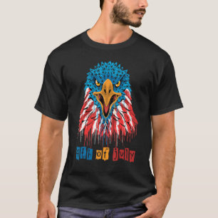 Patriottische Adelaar 4 juli 1776 We the People Am T-shirt
