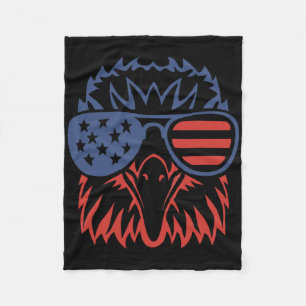 Patriottische adelaar 4 juli Amerikaanse vlag Fleece Deken