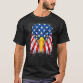 patriottische adelaar 4 juli amerikaanse vlag meri t-shirt (Voorkant)