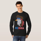 patriottische adelaar 4 juli amerikaanse vlag meri t-shirt (Voorkant volledig)