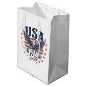 Patriottische adelaar 4 juli feest medium cadeauzakje (Achterkant Gekanteld)