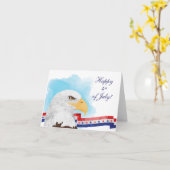 Patriottische Adelaar 4 juli Kaart (Gele Bloem)