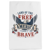 Patriottische adelaar 4 juli medium cadeauzakje (Voorkant)