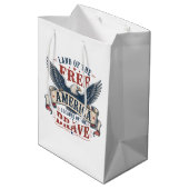 Patriottische adelaar 4 juli medium cadeauzakje (Achterkant Gekanteld)