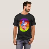 patriottische adelaar 4 juli t-shirt (Voorkant volledig)