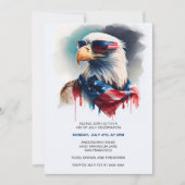 patriottische adelaar 4 juli uitnodigingen (Voorkant)