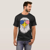 Patriottische adelaar 4 juli VS Amerikaanse vlag B T-shirt (Voorkant volledig)