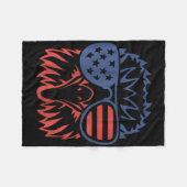 Patriottische Adelaar 4 juli VS Amerikaanse Vlag Fleece Deken (Voorkant (Horizontaal))