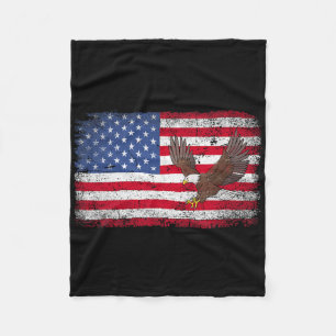 Patriottische Adelaar 4 juli VS Amerikaanse Vlag M Fleece Deken