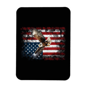 Patriottische Adelaar 4 juli VS Amerikaanse Vlag Magneet