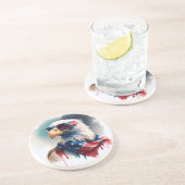 patriottische adelaar 4 juli zandsteen onderzetter (Zijkant)