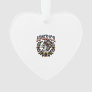 Patriottische Adelaar Amerika Zonnebloem Retro Ornament