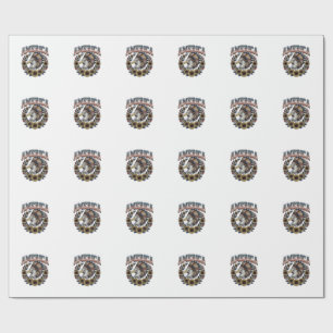 Patriottische Adelaar Amerika Zonnebloem Vintage Cadeaupapier