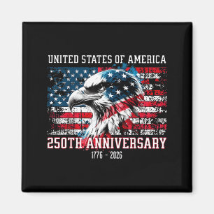 Patriottische Adelaar Amerikaanse Vlag 250e Verjaa Magneet
