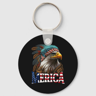 Patriottische adelaar Amerikaanse vlag 4 juli Meri Sleutelhanger