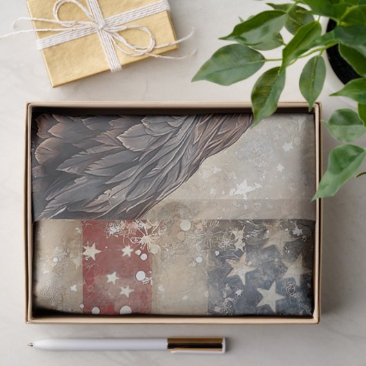  Patriottische Adelaar Amerikaanse Vlag Decoupage Tissuepapier (Geschenk)