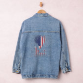 Patriottische adelaar Amerikaanse vlag Koel Wilde  Denim Jacket (Hangar)