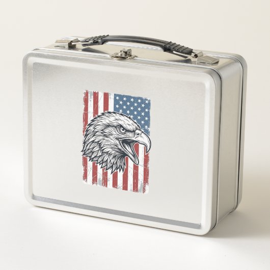 Patriottische Adelaar Amerikaanse Vlag Vintage Gra (Voorkant)