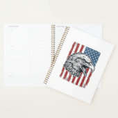 Patriottische Adelaar Amerikaanse Vlag Vintage Gra Planner (Display)