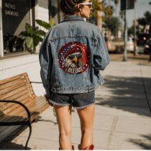 Patriottische Adelaar Baretten Denim Jas