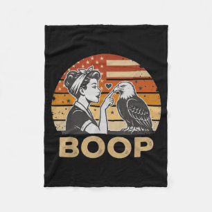 Patriottische Adelaar Boop 4 juli Grappige Pin-Up  Fleece Deken