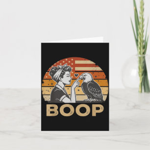 Patriottische Adelaar Boop 4 juli Grappige Pin-Up  Kaart