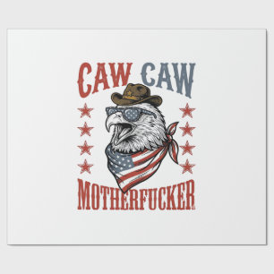 Patriottische Adelaar Caw Caw Vintage Grappig Shir Cadeaupapier