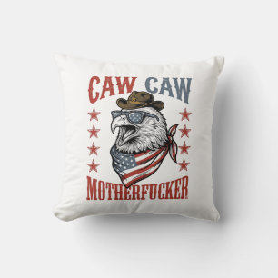 Patriottische Adelaar Caw Caw Vintage Grappig Shir Kussen