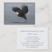 Patriottische adelaar die vlucht neemt - twee zijd visitekaartje (Voorkant / Achterkant)