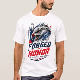 Patriottische Adelaar Eer Grafische T-Shirt