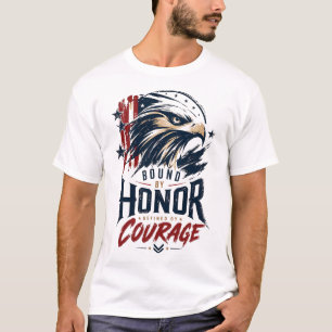 Patriottische Adelaar Eer Moed Grafisch T-shirt