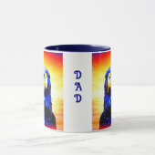 Patriottische adelaar en Amerikaanse vlag geperson Mok (Midden)