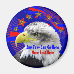 Patriottische adelaar en goudsterren Magnet