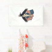 Patriottische Adelaar en Koloniale Generaal Vintag Spandoek (Insitu)