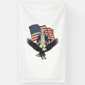 Patriottische Adelaar en Koloniale Generaal Vintag Spandoek (Verticaal)