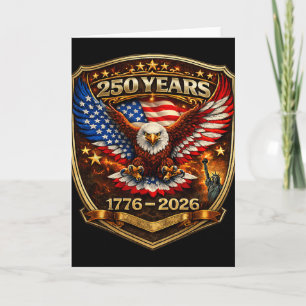 Patriottische Adelaar En Vlag 250 Jaar 1776-2026 2 Kaart